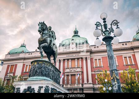 20. November 2023, Belgrad, Serbien: Berühmtes Nationalmuseum am zentralen Platz der Altstadt Stockfoto