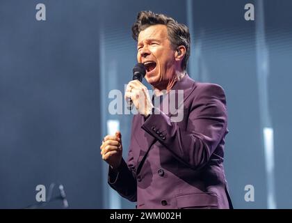 22. Februar 2024, Motorpoint Arena, Nottingham, Großbritannien. Veranstaltung: Rick Astley unterstützt von Belinda Carlisle. Bildunterschrift: Rick Astley Bild: Mark Dunn / Alamy Live News (Unterhaltung) Stockfoto