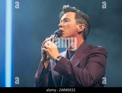 22. Februar 2024, Motorpoint Arena, Nottingham, Großbritannien. Veranstaltung: Rick Astley unterstützt von Belinda Carlisle. Bildunterschrift: Rick Astley Bild: Mark Dunn / Alamy Live News (Unterhaltung) Stockfoto
