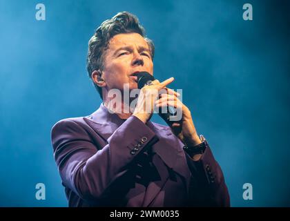 22. Februar 2024, Motorpoint Arena, Nottingham, Großbritannien. Veranstaltung: Rick Astley unterstützt von Belinda Carlisle. Bildunterschrift: Rick Astley. Bild: Mark Dunn / Alamy Live News (Unterhaltung) Stockfoto