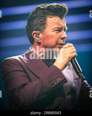 22. Februar 2024, Motorpoint Arena, Nottingham, Großbritannien. Veranstaltung: Rick Astley unterstützt von Belinda Carlisle. Bildunterschrift: Rick Astley Bild: Mark Dunn / Alamy Live News (Unterhaltung) Stockfoto