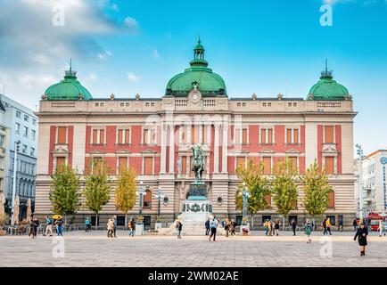 20. November 2023, Belgrad, Serbien: Berühmtes Nationalmuseum am zentralen Platz der Altstadt Stockfoto