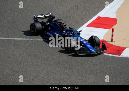 23. Februar 2024, Bahrain International Circuit, Sakhir, Formel-1-Testfahrten in Bahrain 2023, im Bild Alexander Albon (GBR), Williams Racing Stockfoto