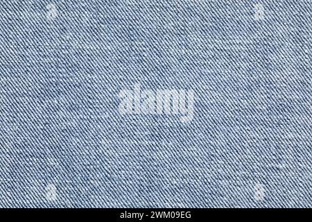 Nahaufnahme der Strukturdetails aus blauem Denim-Stoff Stockfoto