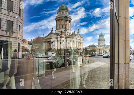 Neue Kirche, Gendarmenmarkt, Berlin, Deutschland Stockfoto