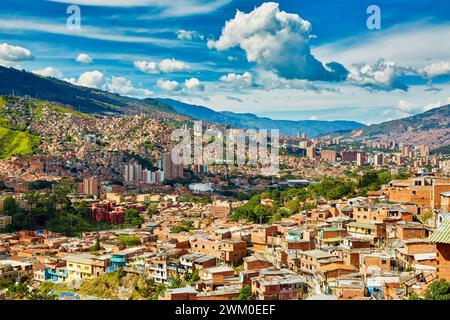 Medellin Graffiti Tour, Comuna 13, Medellin, Antioquia, Kolumbien, Südamerika Stockfoto