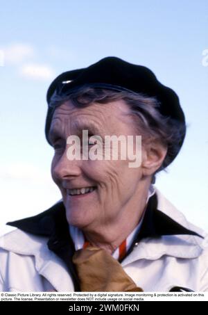 Astrid Lindgren. Schwedischer Autor von Kinderbüchern, Liedern und Romanen. Geboren am 14. november 1907 bis 28. januar 2002. International berühmt für die Bücher Pippi Langstrumpf, Emil von Lönneberga, Karlsson auf dem Dach und die sechs Bullerby-Kinder. 2017 wurde sie als die am 18. Übersetzte Autorin der Welt berechnet. Rund 167 Millionen ihrer Bücher wurden weltweit 2010 verkauft. 1979 *** Lokale Beschriftung *** Stockfoto