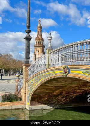 Plaza de Espana, Sevilla, Spanien Stockfoto