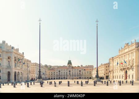 Italien, Friaul-Julisch Venetien, Triest, Platz der Einheit Italiens im Sommer Stockfoto