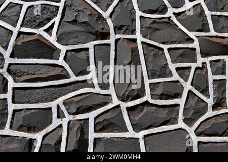 Alte Steinmauer in Ribeirao Preto, Sao Paulo, Brasilien Stockfoto