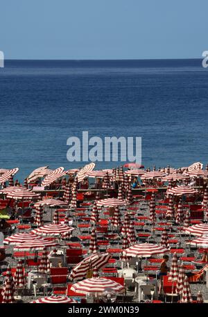 Der Corso Italia ist die elegante Küste, die vom Zentrum von Genua Foce bis zum Stadtteil Albaro und dem Küstenort Boccadasse führt Stockfoto