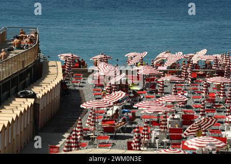 Der Corso Italia ist die elegante Küste, die vom Zentrum von Genua Foce bis zum Stadtteil Albaro und dem Küstenort Boccadasse führt Stockfoto