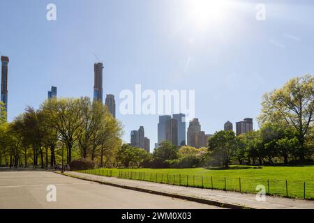 USA, Bundesstaat New York, New York City, Central Park an sonnigen Tagen Stockfoto