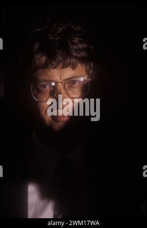 3832147 Bill Gates; (add.info.: US-amerikanischer Geschäftsmagnat Bill Gates, Gründer von Microsoft (ca. 1985) / L'imprenditore americano, fondatore di Microsoft, Bill Gates (ca. 1985)); © Marcello Mencarini. Alle Rechte vorbehalten 2024. Stockfoto