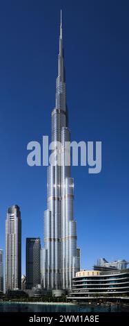 Burj Khalifa, Dubai, früher bekannt als Burj Dubai. Es ist das höchste Gebäude der Welt. Stockfoto