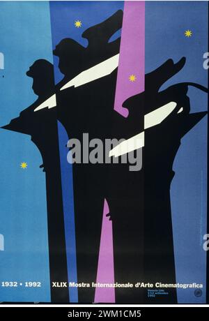 4067186 Poster des Filmfestivals Venedig / Manifesti della Mostra del Cinema di Venezia; (add.info.: Poster des Filmfestivals Venedig 1992 / Manifesto della Mostra del Cinema di Venezia 1992 - reproduziert von Marcello Mencarini); © Marcello Mencarini. Alle Rechte vorbehalten 2024. Stockfoto