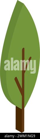 Farbiger isometrischer Strukturbaum Vektor Stock Vektor