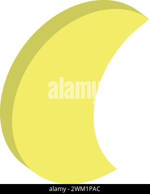Isometrisches Mondsymbol Vektor Stock Vektor