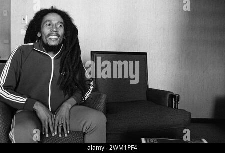 MME4703073 Portrait des jamaikanischen Reggaesängers und Gitarristen Bob Marley. 1980; (add.info.: Portrait des jamaikanischen Reggaesängers und Gitarristen Bob Marley. 1980); © Marcello Mencarini. Alle Rechte vorbehalten 2023. Stockfoto