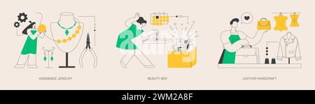 Handgemachte Startup abstrakte Konzept Vektor Illustrationen. Stock Vektor