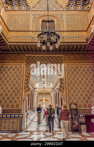 Das Real Casino von Murcia oder Casino de Murcia ist eines der emblematischsten Gebäude der Stadt mit dem gleichen Namen, Hauptstadt der Region Murcia. Stockfoto
