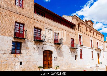 Casas del Tratado de Tordesillas - Häuser des Vertrags von Tordesillas. Tordesillas, Valladolid, Castilla y León, Spanien, Europa Stockfoto