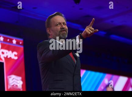 National Harbor, Maryland, USA. Februar 2024. Sebastian Gorka bei der CPAC DC-Konferenz 2024 in National Harbor, Maryland. (Kreditbild: © Dominic Gwinn/ZUMA Press Wire) NUR REDAKTIONELLE VERWENDUNG! Nicht für kommerzielle ZWECKE! Stockfoto