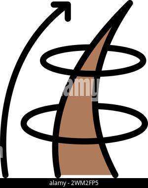 Symbol „Follikel Shine Concept Color“. Glänzendes Haar mit Keratin-Effekt-Piktogramm. Einfaches Symbol Für Haarfollikel. Abbildung Des Isolierten Vektors. Stock Vektor