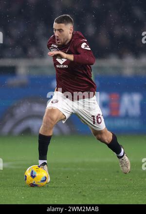 Turin, Italien. Februar 2024. Nikola Vlasic vom FC Turin während des Spiels der Serie A im Stadio Grande Torino, Turin. Der Bildnachweis sollte lauten: Jonathan Moscrop/Sportimage Credit: Sportimage Ltd/Alamy Live News Stockfoto