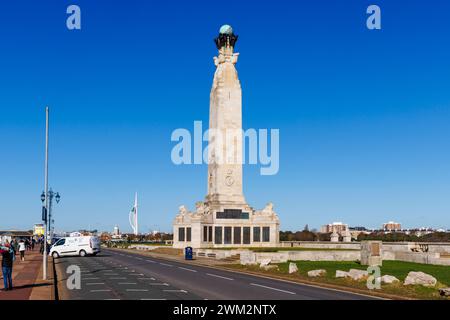 Portsmouth Naval Memorial Extension in Clarence Parade, Portsmouth, Hampshire, ein Ferienort an der Solent, Südküste Englands Stockfoto