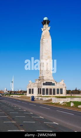 Portsmouth Naval Memorial Extension in Clarence Parade, Portsmouth, Hampshire, ein Ferienort an der Solent, Südküste Englands Stockfoto