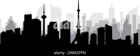 Skyline-Panorama der Stadt TOKIO, JAPAN Stock Vektor