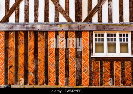 Details. Southampton Tudor House. Das Fachwerkgebäude wurde Ende des 15. Jahrhunderts erbaut. Southampton, Hampshire, England, Vereinigtes Königreich, Vereinigtes Königreich, E Stockfoto