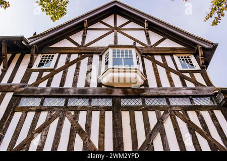 Details. Southampton Tudor House. Das Fachwerkgebäude wurde Ende des 15. Jahrhunderts erbaut. Southampton, Hampshire, England, Vereinigtes Königreich, Vereinigtes Königreich, E Stockfoto