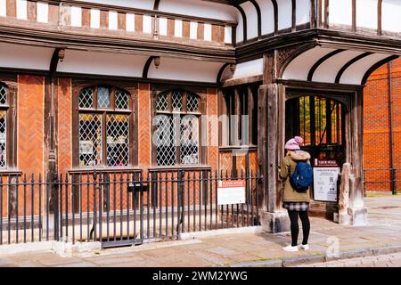 Details. Southampton Tudor House. Das Fachwerkgebäude wurde Ende des 15. Jahrhunderts erbaut. Southampton, Hampshire, England, Vereinigtes Königreich, Vereinigtes Königreich, E Stockfoto