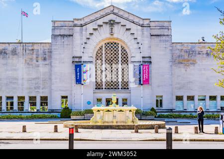 Die Southampton City Art Gallery befindet sich im Nordflügel des Civic Centre an der Commercial Road. Southampton, Hampshire, England, Vereinigtes Königreich, Vereinigtes Königreich, E Stockfoto
