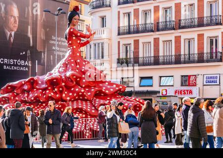 Der TV-Zigeuner. Riesige Puppe auf der Plaza de Callao. Madrid, Comunidad de Madrid, Spanien, Europa Stockfoto