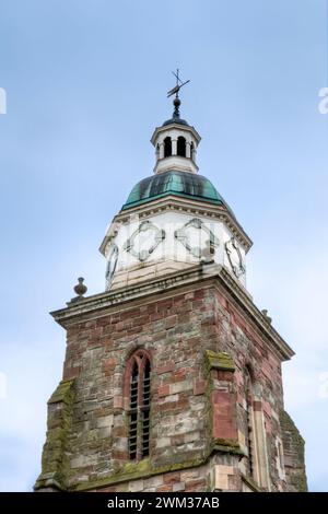 Nahaufnahme des Pepperpot-Kirchturms, heute als Kulturerbe-Zentrum in Upton upon Severn, Worcestershire, Midlands, England, Vereinigtes Königreich, ich habe mich genommen Stockfoto