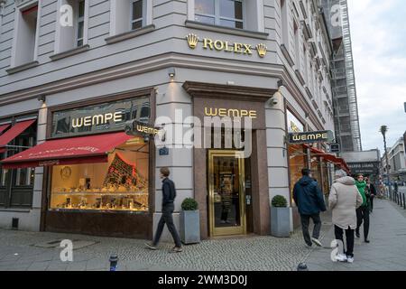 Wempe Juwelier und Uhren, Friedrichstraße, Mitte, Berlin, Deutschland *** Wempe Schmuck und Uhren, Friedrichstraße, Mitte, Berlin, Deutschland Stockfoto