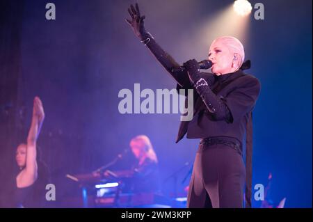 Manchester, Großbritannien. Februar 2024. Alison Goldfrapp tritt an der Manchester Academy auf ihrer Solo-Tour „The Love Invention“ auf. 23 . 02 2024 . Quelle: Gary Mather/Alamy Live News Stockfoto