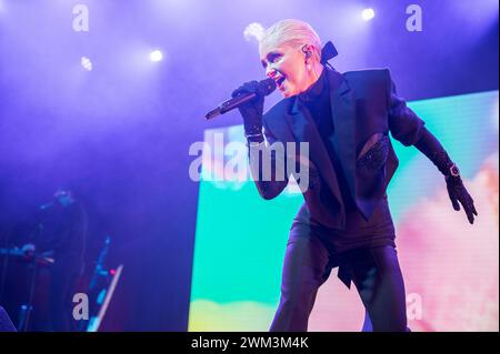 Manchester, Großbritannien. Februar 2024. Alison Goldfrapp tritt an der Manchester Academy auf ihrer Solo-Tour „The Love Invention“ auf. 23 . 02 2024 . Quelle: Gary Mather/Alamy Live News Stockfoto