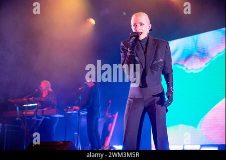 Manchester, Großbritannien. Februar 2024. Alison Goldfrapp tritt an der Manchester Academy auf ihrer Solo-Tour „The Love Invention“ auf. 23 . 02 2024 . Quelle: Gary Mather/Alamy Live News Stockfoto