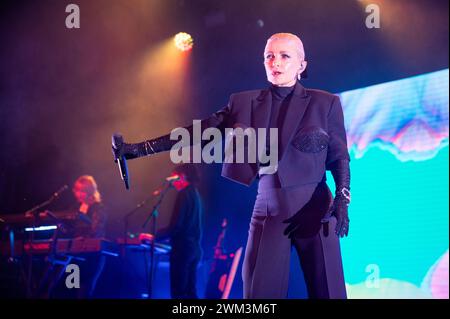 Manchester, Großbritannien. Februar 2024. Alison Goldfrapp tritt an der Manchester Academy auf ihrer Solo-Tour „The Love Invention“ auf. 23 . 02 2024 . Quelle: Gary Mather/Alamy Live News Stockfoto