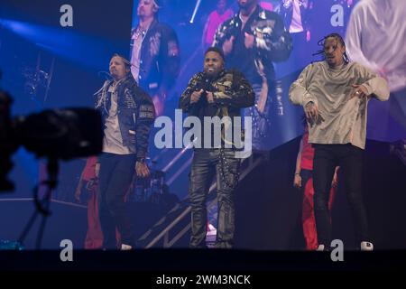 Oslo, Norwegen 23. Februar 2024 Jason Derulo Musikkünstler, Tänzer tritt im Rahmen seiner Konzerttournee 2024 im Oslo Spektrum in Oslo, Norwegen auf die Bühne Stockfoto