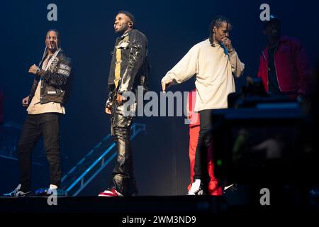 Oslo, Norwegen 23. Februar 2024 Jason Derulo Musikkünstler, Tänzer tritt im Rahmen seiner Konzerttournee 2024 im Oslo Spektrum in Oslo, Norwegen auf die Bühne Stockfoto