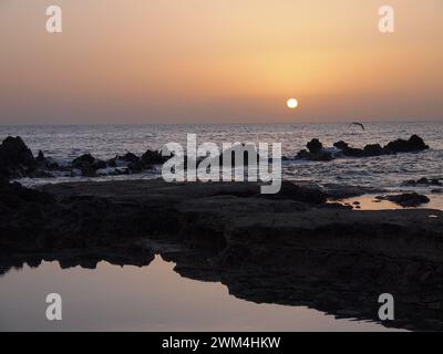 Atlantik bei La Jaca (Arico, Teneriffa, Kanarische Inseln, Spanien) Stockfoto