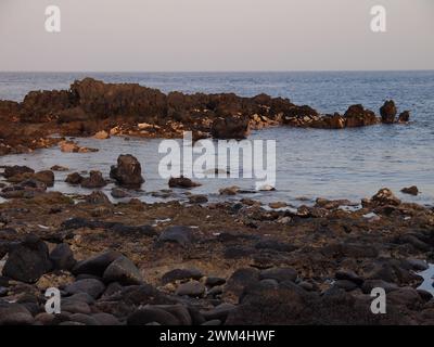 Atlantik bei La Jaca (Arico, Teneriffa, Kanarische Inseln, Spanien) Stockfoto