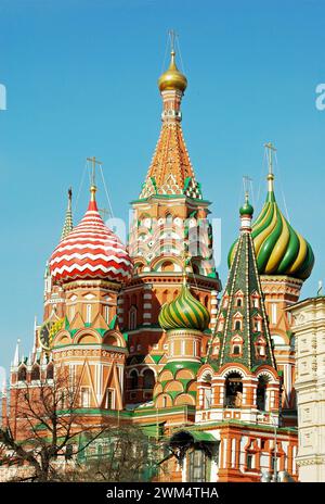 Basilius-Kathedrale und Roter Platz, Kreml, Moskau, Russland Stockfoto