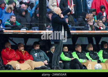 ROTTERDAM, NIEDERLANDE - 18. FEBRUAR: Cheftrainer Arne Slot (Feyenoord Rotterdam) während des Eredivisie-Spiels zwischen SC Feyenoord und RKC Waalwijk in de Ku Stockfoto