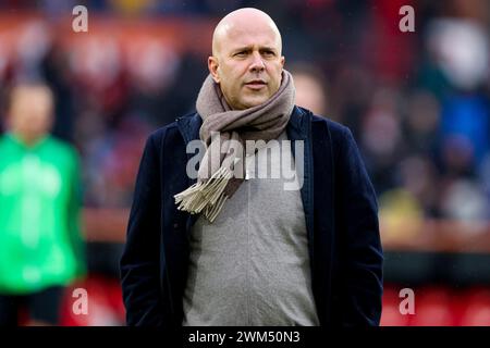 ROTTERDAM, NIEDERLANDE - 18. FEBRUAR: Cheftrainer Arne Slot (Feyenoord Rotterdam) während des Eredivisie-Spiels zwischen SC Feyenoord und RKC Waalwijk in de Ku Stockfoto